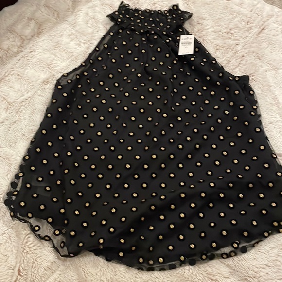 Gold Ss Puff O Neck Blouse Black main image 1
